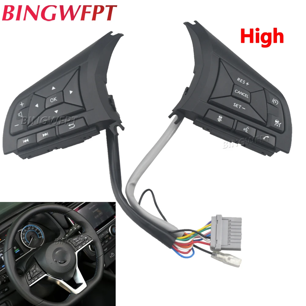 

Автомобильные переключатели для Nissan Note Epower 2018-2020 Np300 2017, кнопка круиз-переключателя громкости на руле, аксессуары с красной подсветкой