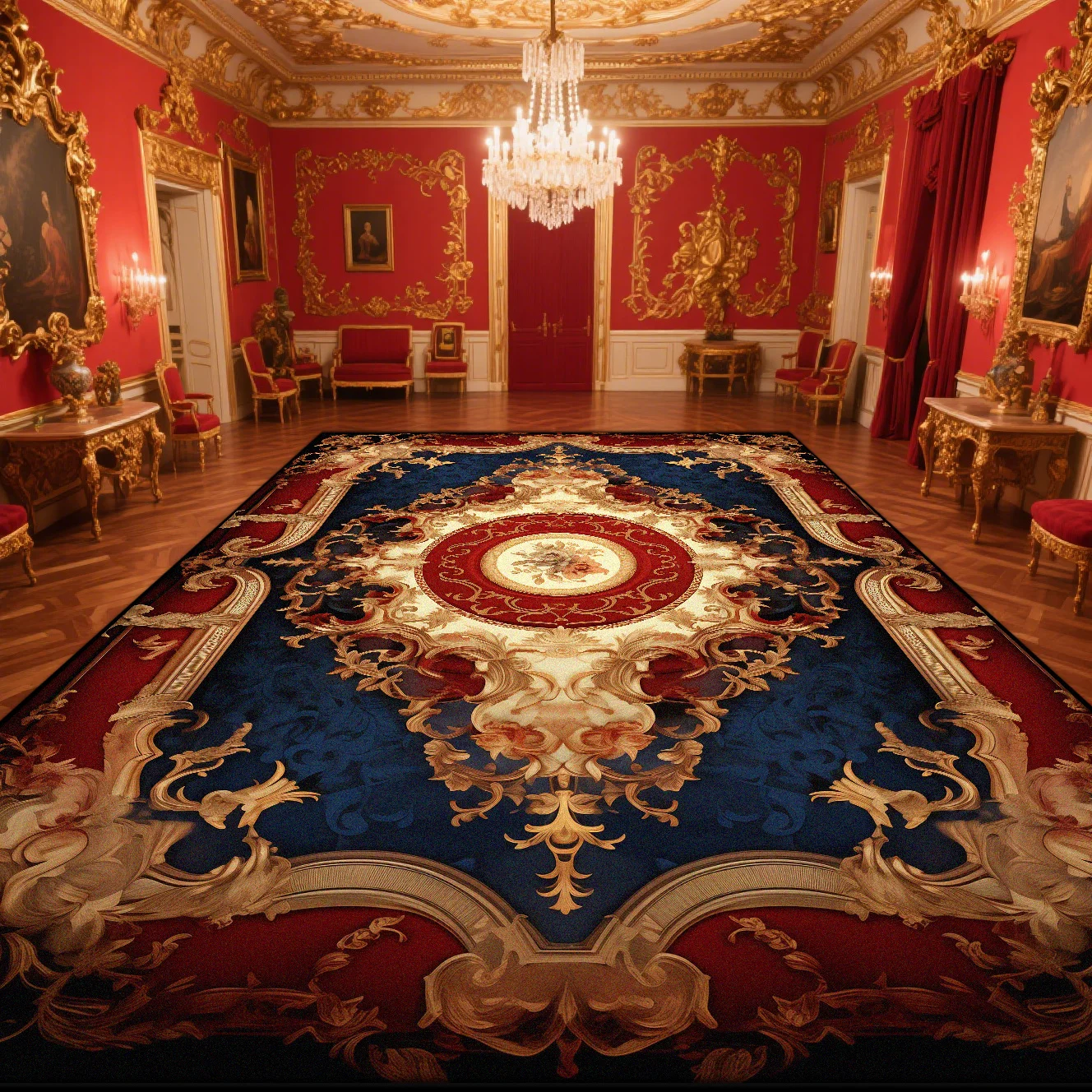 

Ковёр красный 100% полиэстер