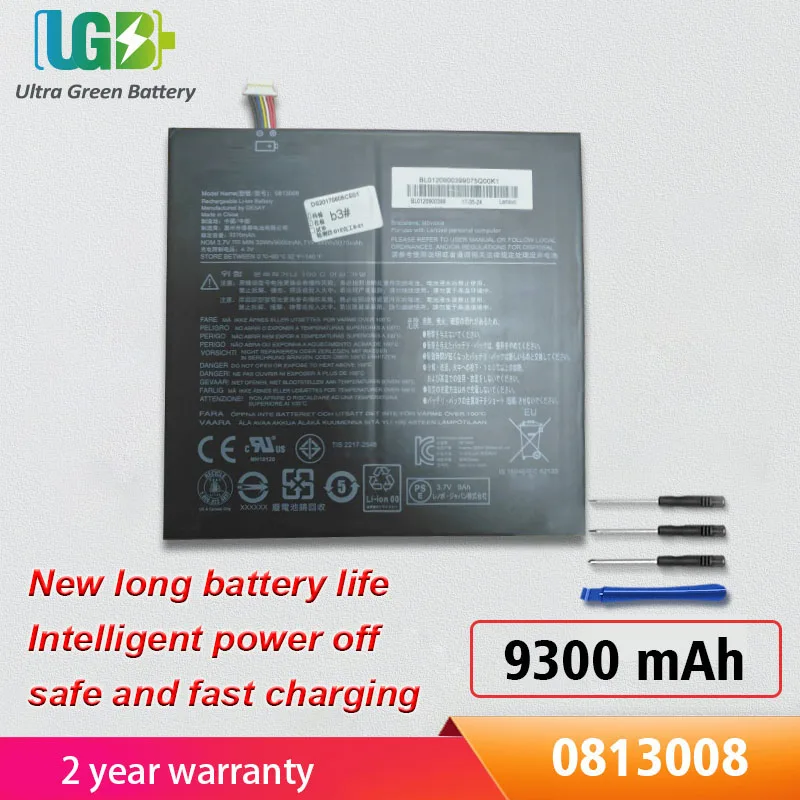 UGB New 0813008 Battery for Lenovo 0813008 Tablet Pad 9300mAh 34Wh