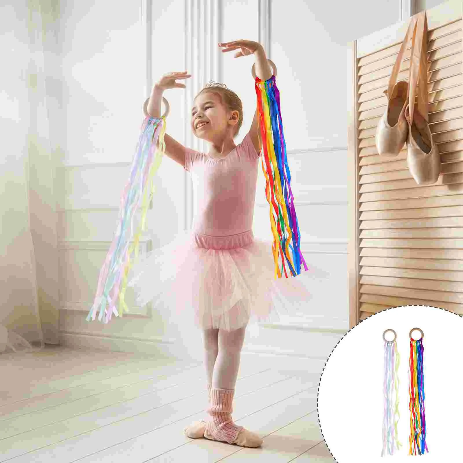 

Streamers Streamer Hand Toys Kite Baby Children Ribbon Rainbow Rhythmic Dancing Training Sight Early Party Birthday Favors
