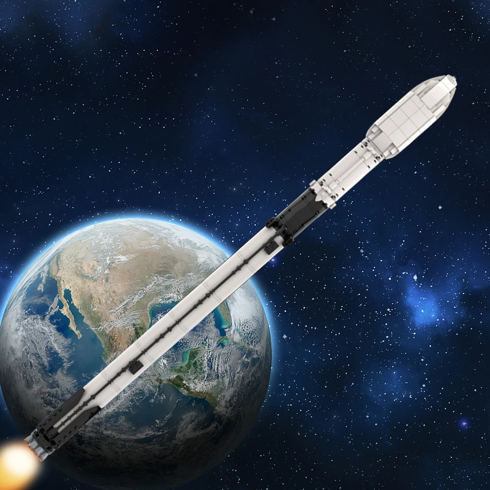 

Gobricks MOC Ultimate Space X Falcon 9 1:110 Scale Rocket Building Blocks Set Artificial Satellite Universe Vehicle Bricks Toys