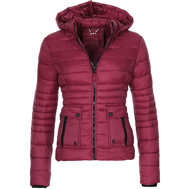 Hooded Parkas Women Down Jacket 2023 Autumn Winter Coat Classic Fashion Clothes Yellow Red Blue Gray Black Green Manteau Femme