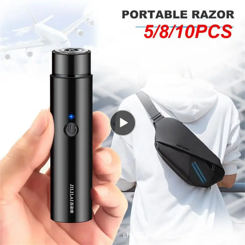 

Горячая Распродажа, Мужская портативная аккумуляторная мини-электробритва с питанием от USB, Дорожная версия, аксессуары для бритвы с одной головкой