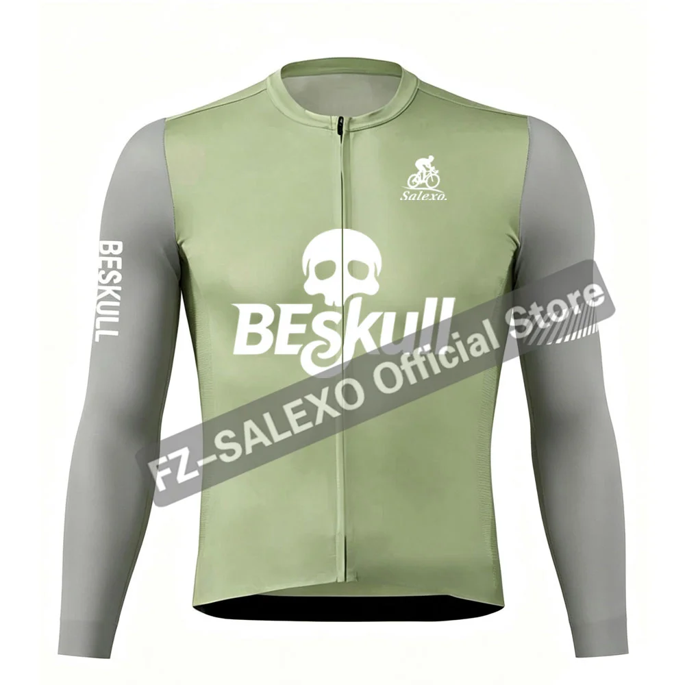 Фото Велосипедная майка Beskull 2026 для мужчин, для шоссейных и горных велосипедов, с длинными рукавами, дышащая, для гонок и езды, велосипедная одежда №2