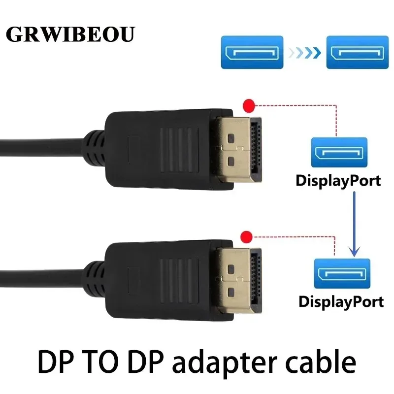 GRWIBEOU 1080P DP-DP Кабель порт дисплея для видео ПК ноутбука ТВ кабель-адаптер 1 8 м