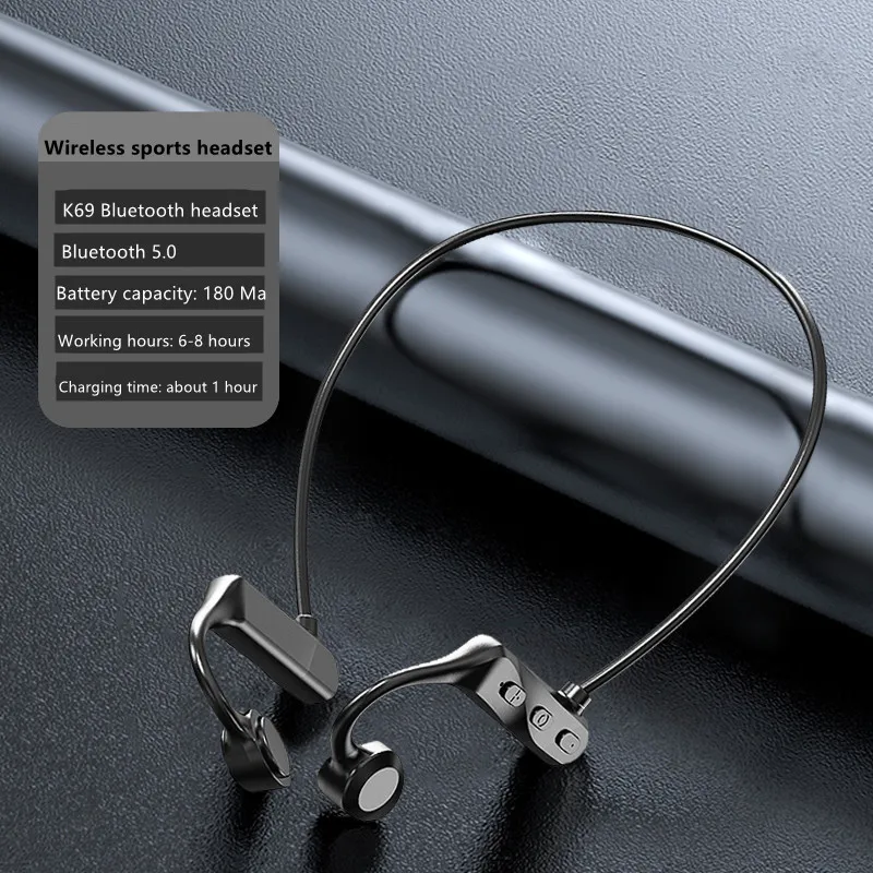 

Wireless Bluetooth Headset Bone Conduction Bluetooth Wireless Earphone Sport Hands-free Waterproof Noise Reduction Earphone