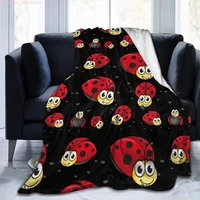 3d funny red ladybug throw blanket for kids soft blanket for adults lightweight warm comfortable blanket