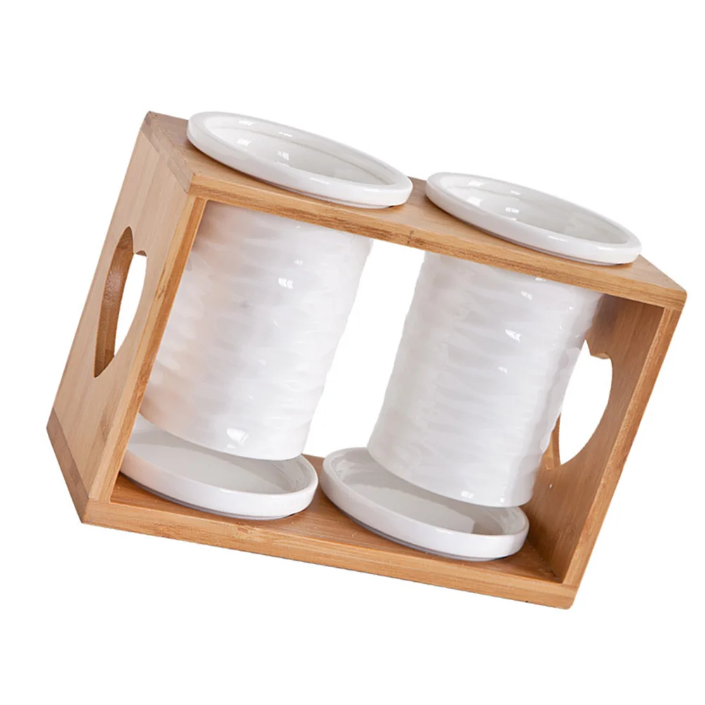 

1 Set Cutlery Storage Rack Ceramic Storage Canister Chopstick Tableware Rack