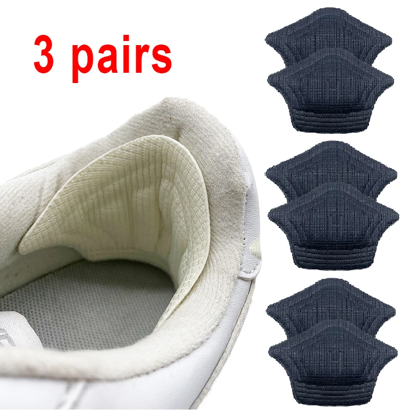 3pair/6pcs Insoles Patch Heel Pads for Sport Shoes Back Sticker Adjustable Size Antiwear Feet Pad Cushion Insert Insole