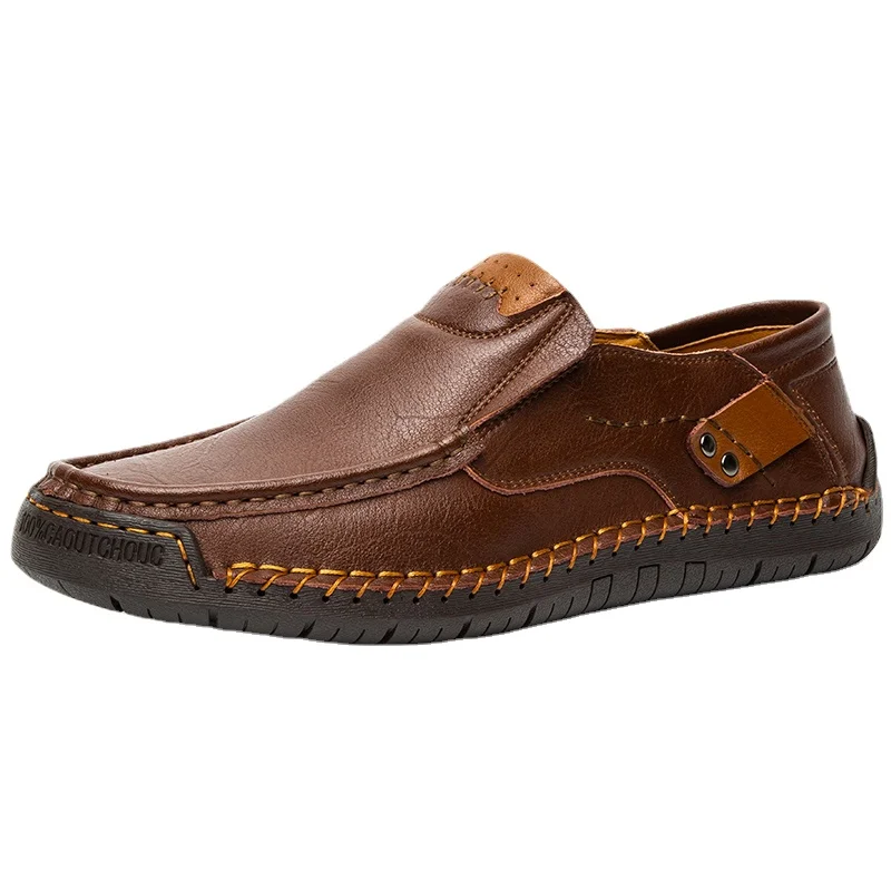 

New Large Size Leather Men's Casual Shoes Handmade Men Style Shoes Comfortable Men's Moccasins Breathable Mens Loafers Sneakers