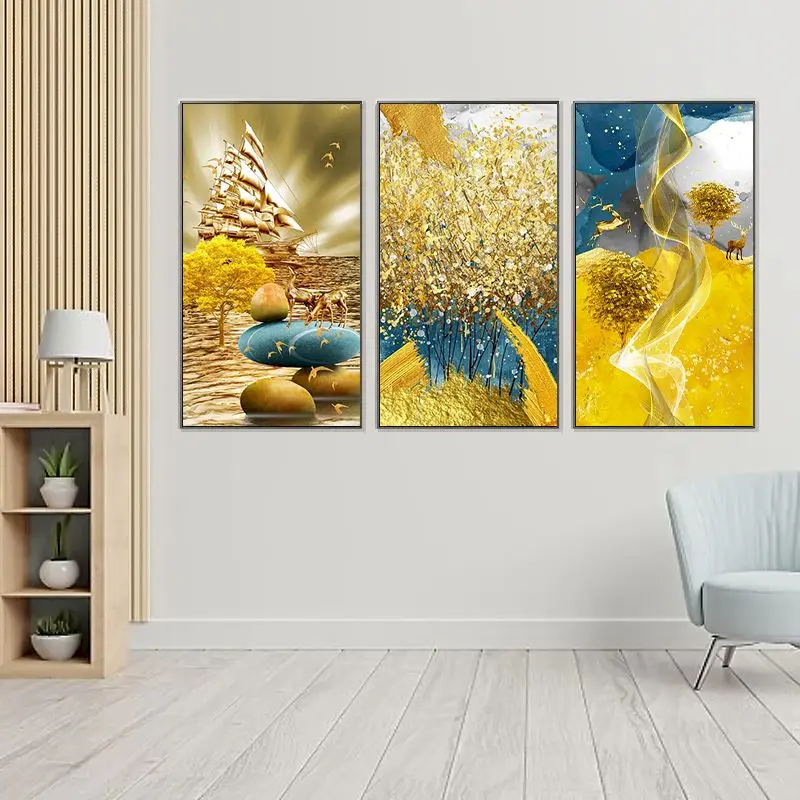 

GATYZTORY 60x120cm Diy Painting By Numbers Golden Scenery Canvas Acrylic Painting Large Size Wall Art Home Decor