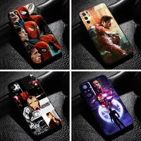 avengers iron man spiderman for xiaomi redmi note 10 10s pro max note 10t 5g phone case back carcasa black soft silicone cover