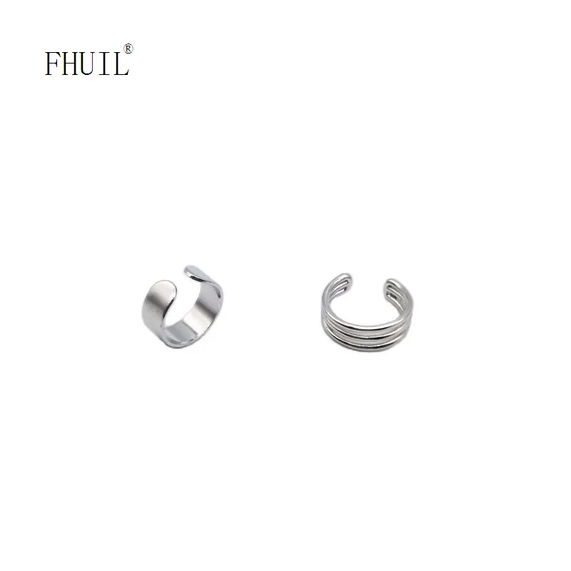 

Simple Clip Earring for Women 2023 Trending Alloy S925 Silver Plated Ear Cuff Non Pierced Pendientes Korean Ins Fashion Jewelry