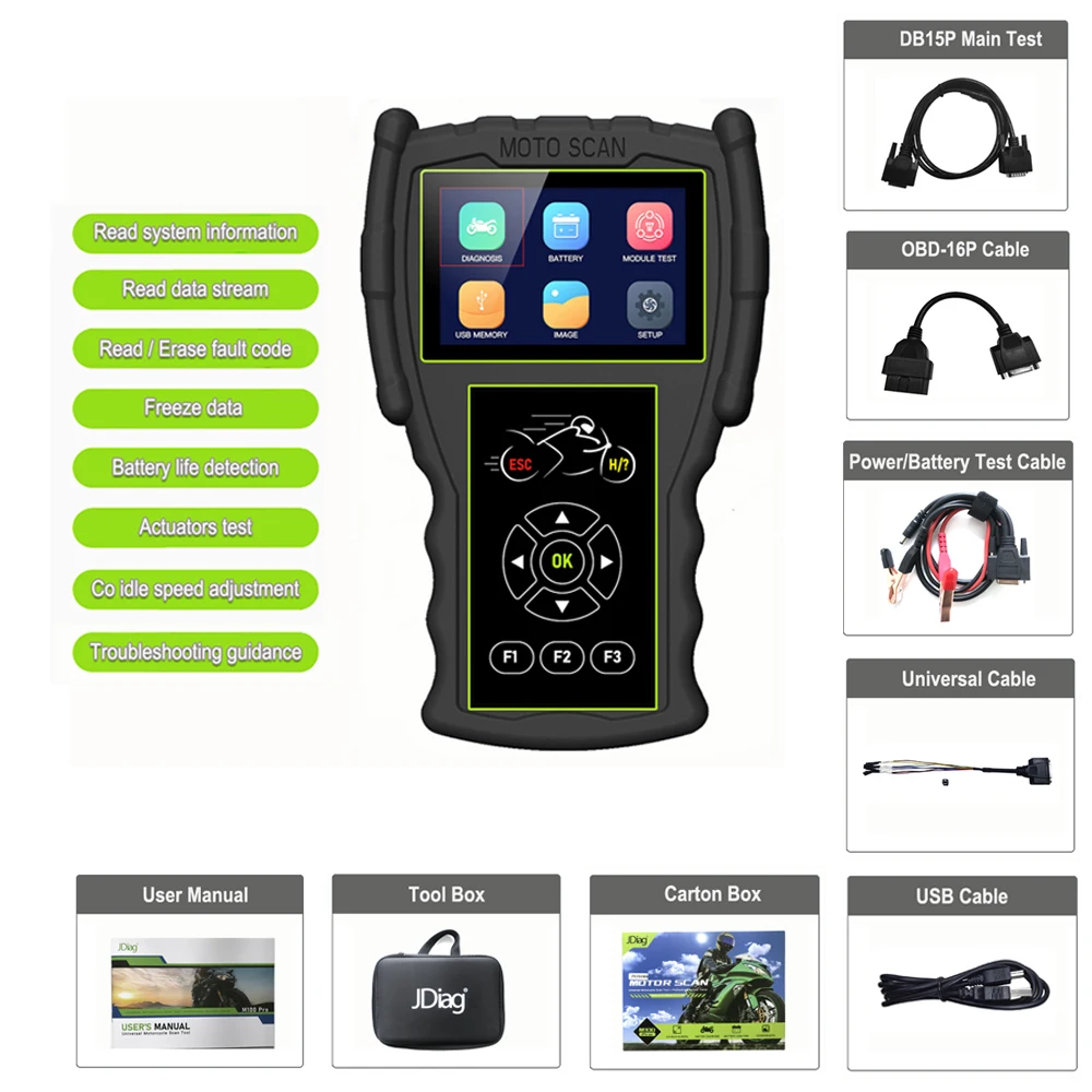 

For M100 PRO Motorcycle Scanner Motorbike diagnostic Tool Help to Diagnose Fault Faster Repair Motors M100 PRO Fault Scanner