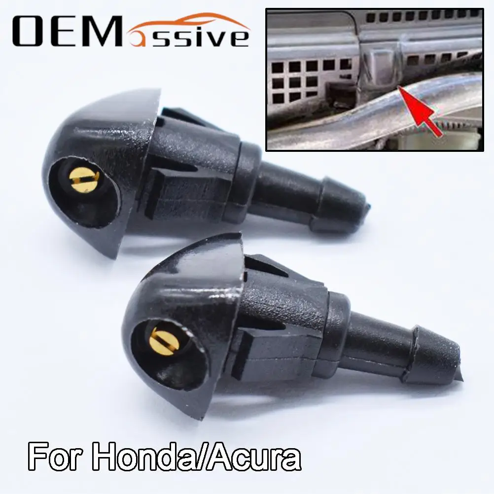 Front Windscreen Washer Nozzle Jet Spray For Honda Accord Civic 6 7 Fit Jazz CR-V Prelude Shuttle For Acura TSX OE#76810-SEA-A01