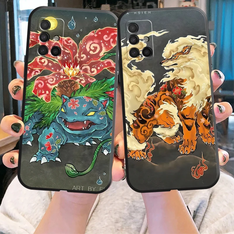 Pokemon Anime Phone Cases For Samsung A71 A72 4G 5G For A71 A72 TPU Luxury Ultra Shell Funda Back Cover Original Unisex