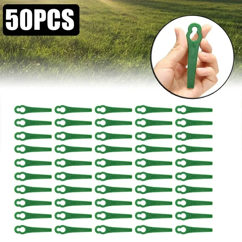 

50pcs Mower Blades 83mm Plastic Cutting Blades For BOSCH ART 23 ACCUTRIM 18V Lawnmower