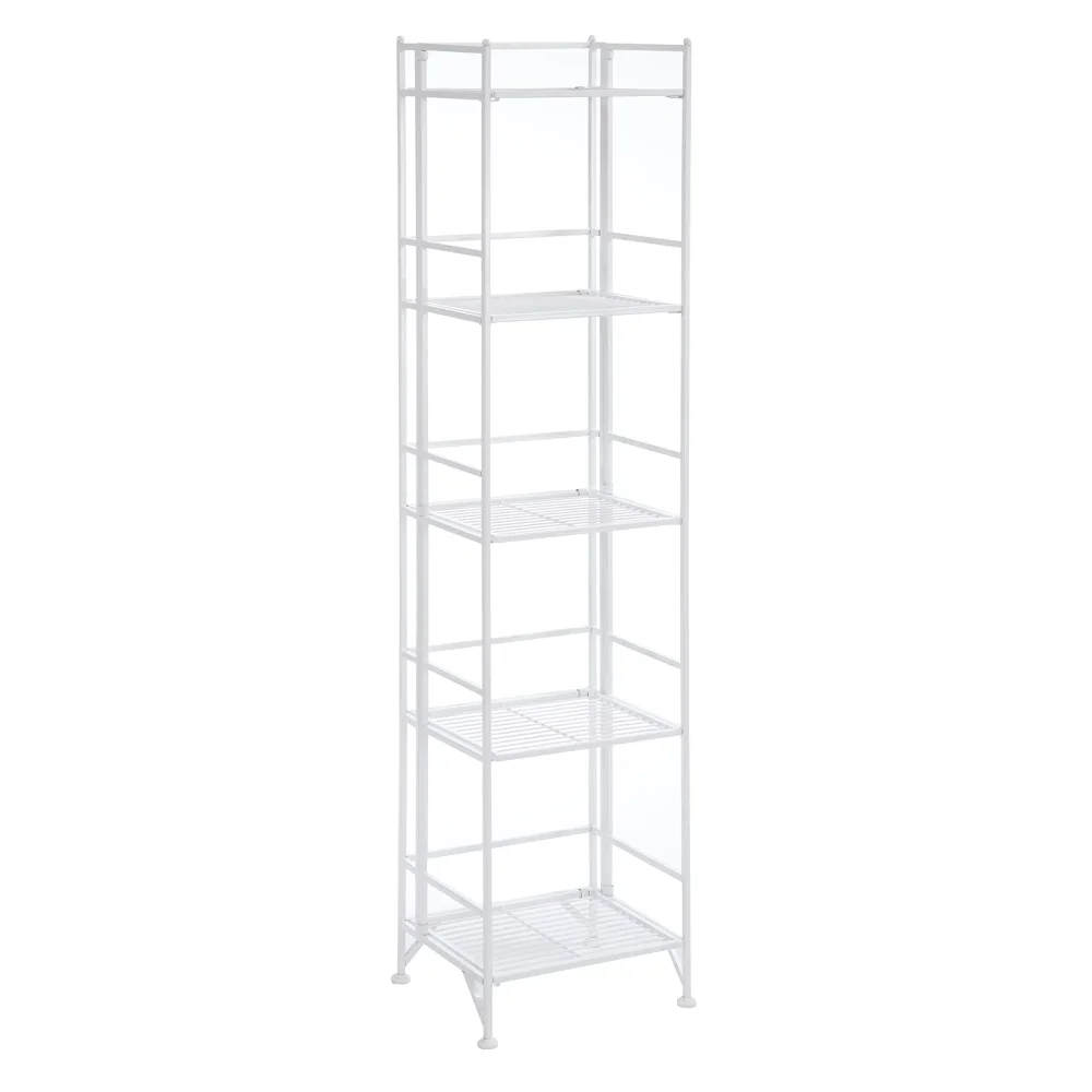 

Xtra Storage 5 Tier Folding Metal Shelf,Strong and Durable,13 Lb,13.00 X 11.25 X 57.50 Inches