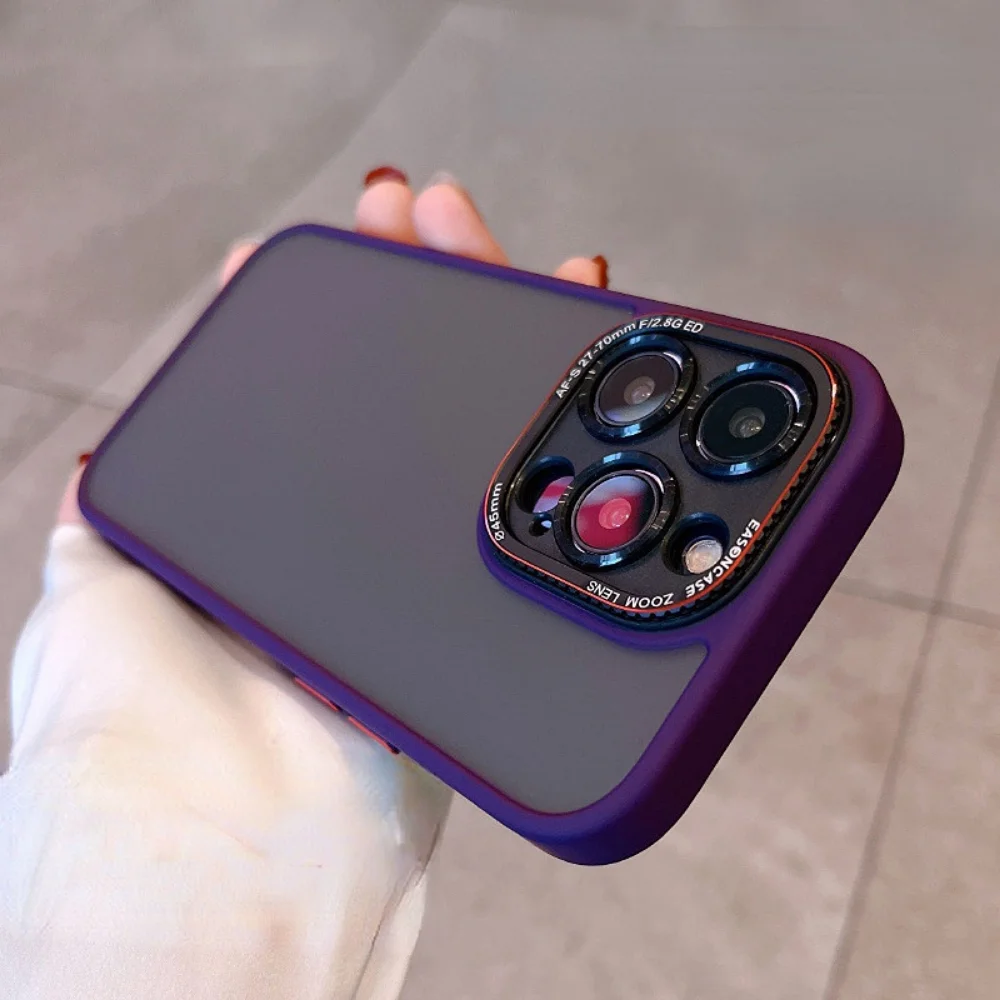 

MIFUNY Metal Lens Ring Is Suitable for IPhone 14 Pro Max Plus Phone Shell Skin Feeling iPhone 13 Lycra Frosted Protective Case