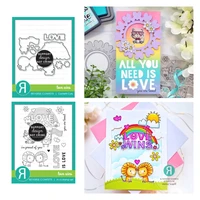 lion rainbow love metal cutting dies stamps for 2022 scrapbook diary decoration embossing template diy greeting card hot