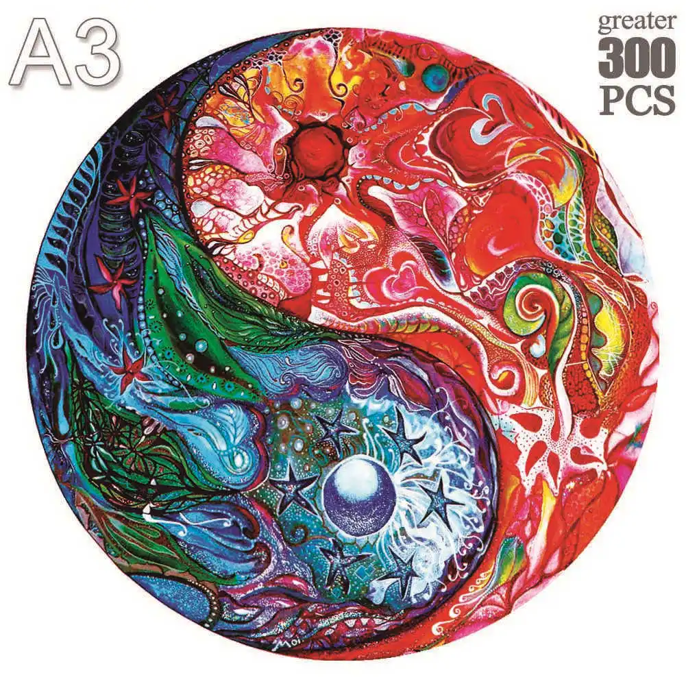 

3D Animal Puzzle for Adults Kids 300 PCS Wooden Puzzles Jigsaw Board Game Christmas Gifts Famliy Games A3 A4 A5 Size Wood Jigsaw