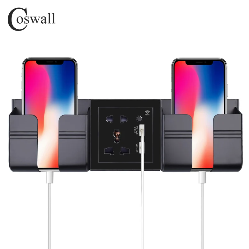 Беспроводная умная универсальная розетка COSWALL с двумя USB-портами и поддержкой