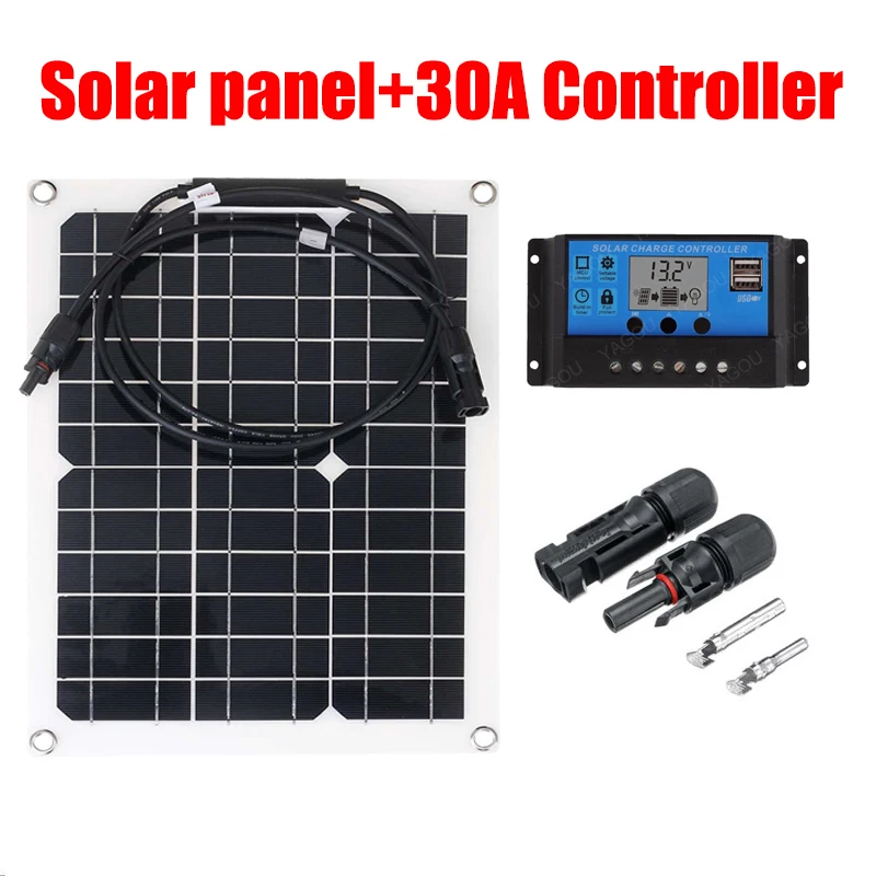 

Solar Panel 12v 1000w Output 220v Panels 10000w Home Complete Kit Plate Charge Battery Camping Portable Power Bank Usb Flexible