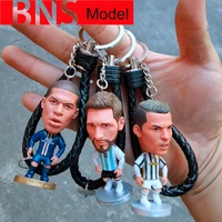 6 5cm football star model doll jewelry keychain pvc mini action figure soccer toy gifts athlete doll