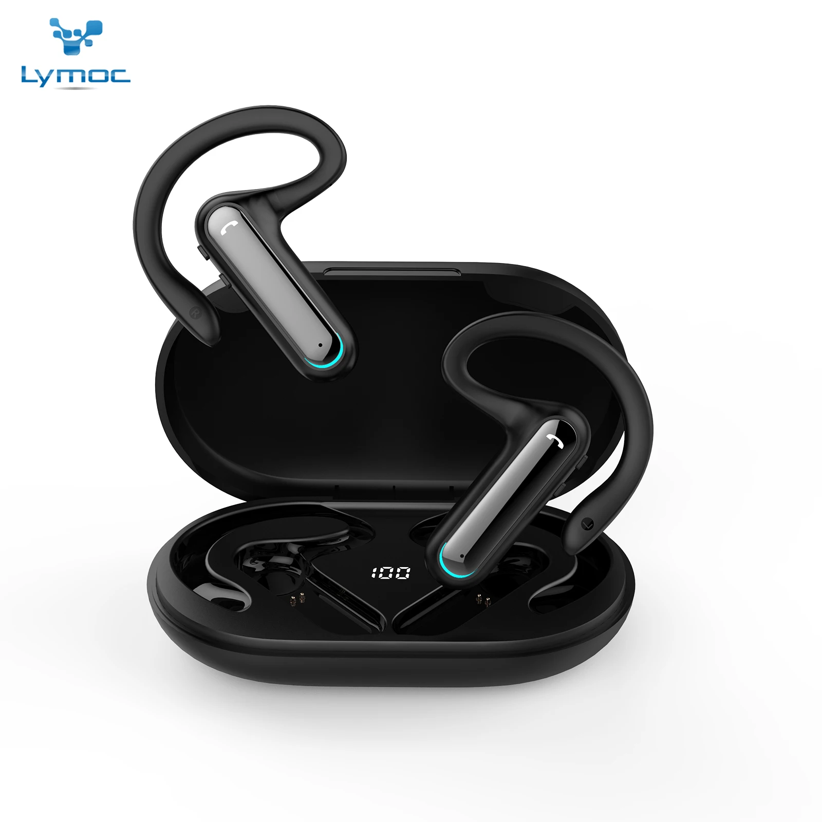 

LYMOC TWS Earbuds Non-in-Ear Hook Bluetooth 5.2 Wireless Earphones ENC Premium Sound Wireless Headsets Earpieces Mic Handsfree