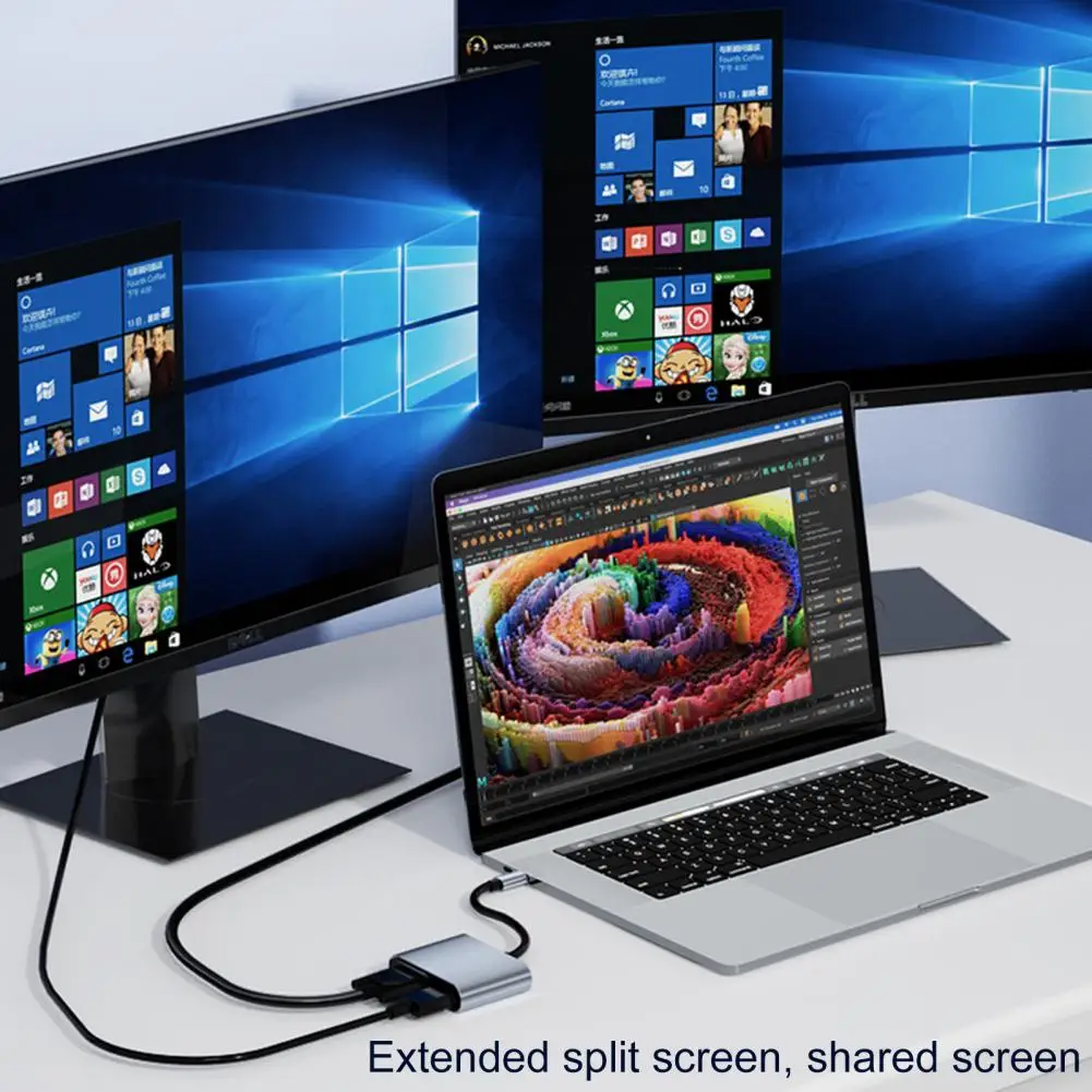 Фото USB-концентратор из алюминиевого сплава, 5 Гбит/с, HDMI-совместимый №4