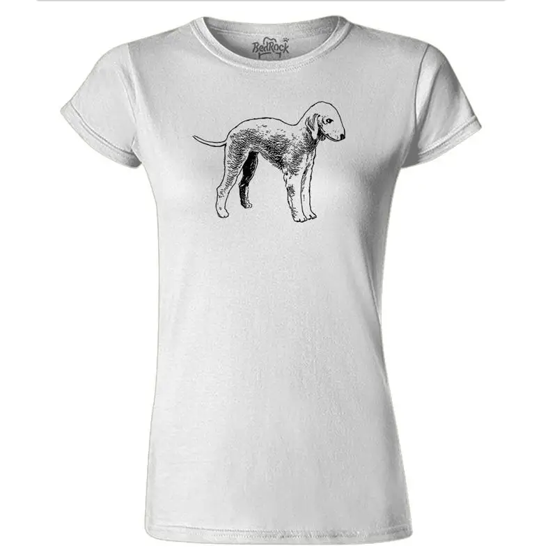 Фото Женская футболка с рисунком собаки Bedlington Terrier Pooch Hound Pets №1