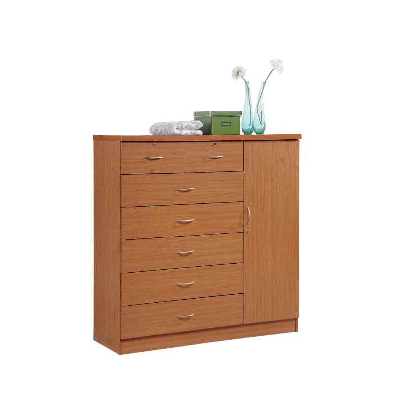 7-Drawer Dresser with Side Cabinet equipped with 3-Shelves 6