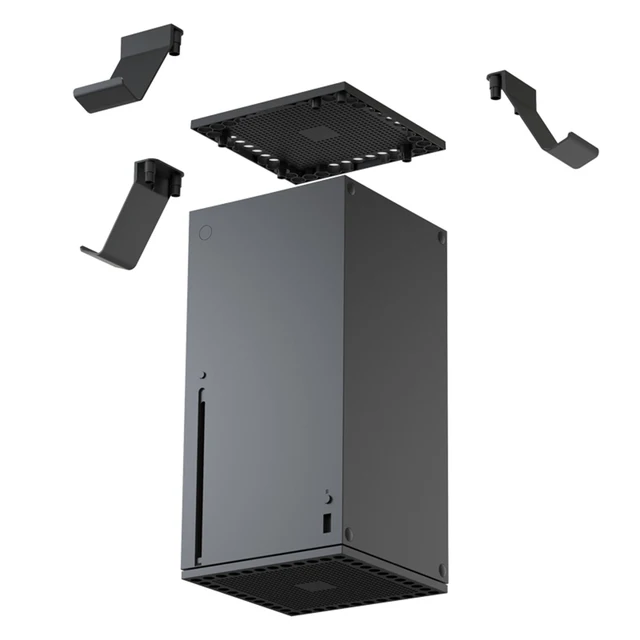 for Xbox Series X Console ABS Dust Cover with Controller Headphone Hanger Holder Stand Mount PC Computer Gaming Accessories 4