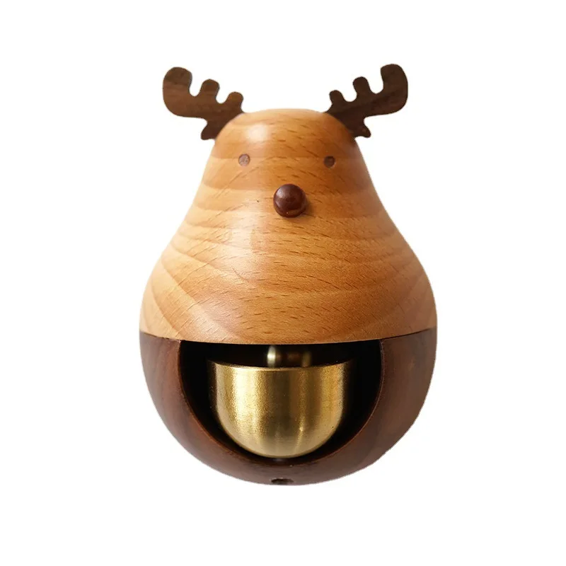 Деревянные колокольчики с милым котом медные напоминание о входе на дверь