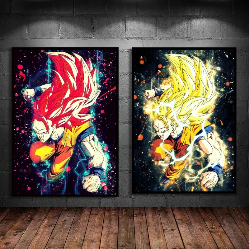 

Japanese Classic Anime Dragon Ball Goku Gohan Wall Art Cartoon Character Picture Children's Bedroom Decor Christmas Gifts
