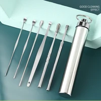 67 piece set of stainless steel earwax collector spiral turn ear pick ear pick to clean the ear portable ear cleaning tool