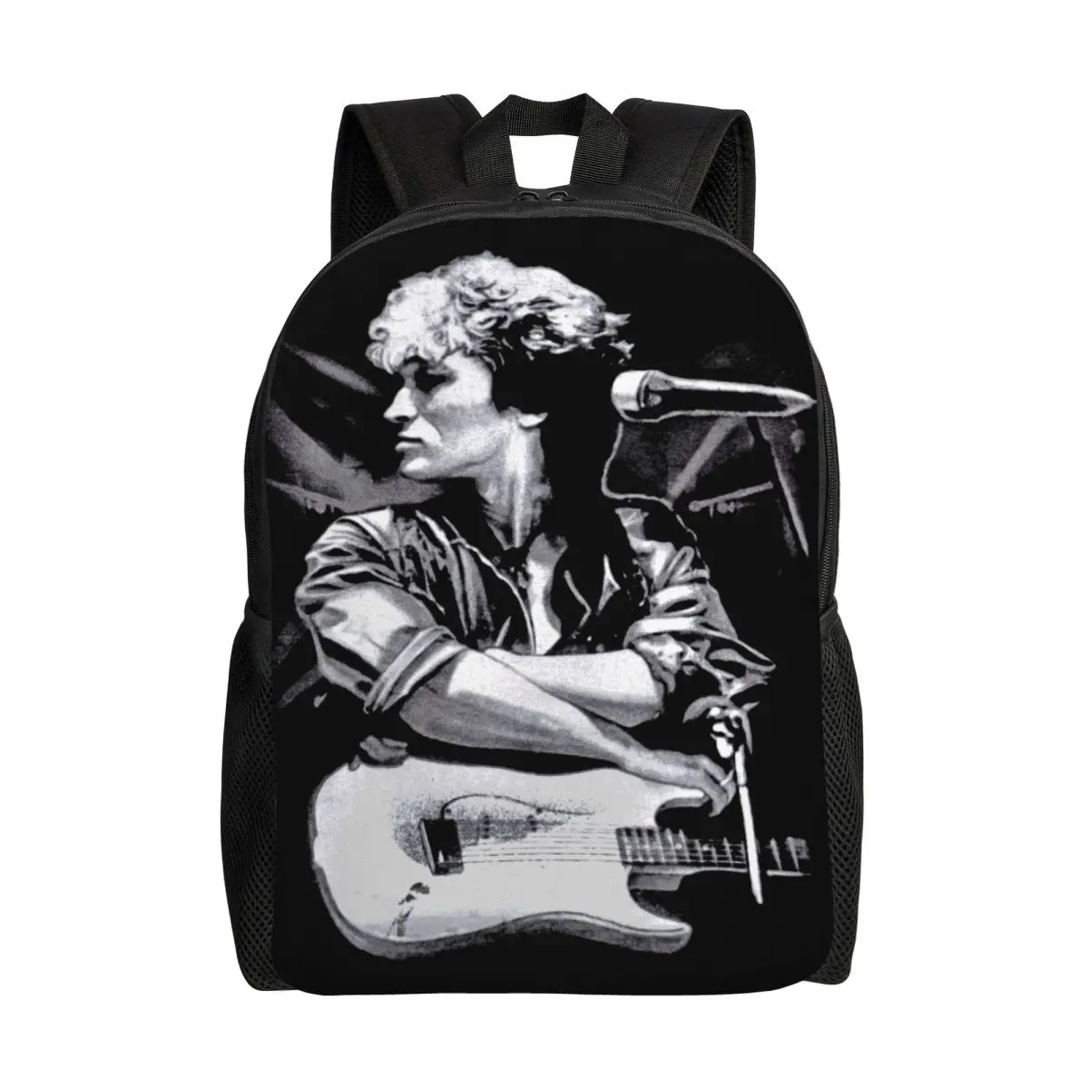 

3D Print Viktor Tsoi Guitar Backpack for Boys Girls Rusian Rock Kino College School Travel Bags Bookbag Fits 15 Inch Laptop