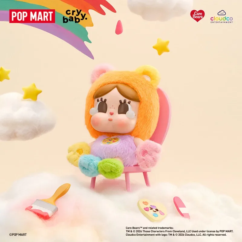 Фото POP MART CRYBABY Серия Care Bears Виниловый плюшевый брелок-подвеска Загадочная коробка Оригинальная слепая коробка Игрушки-сюрпризы Украшение для сумки Фигурки для дома №5