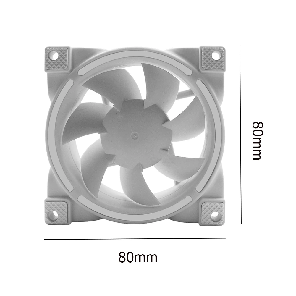 RGB 80 мм вентилятор PWM 4-контактный тихий Molex для компьютера чехол кулер ЦП