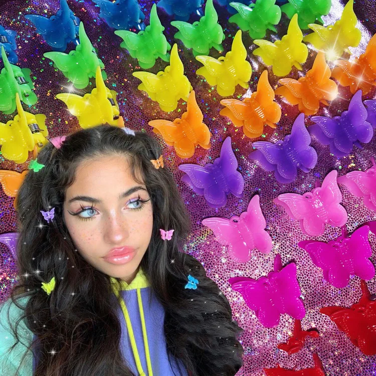 

Harajuku New Color Y2K Jewelry Mini Hairpin Aesthetic Butterfly Egirl Bow Love Cartoon Claw Clip Hair Gift Accessories for Party