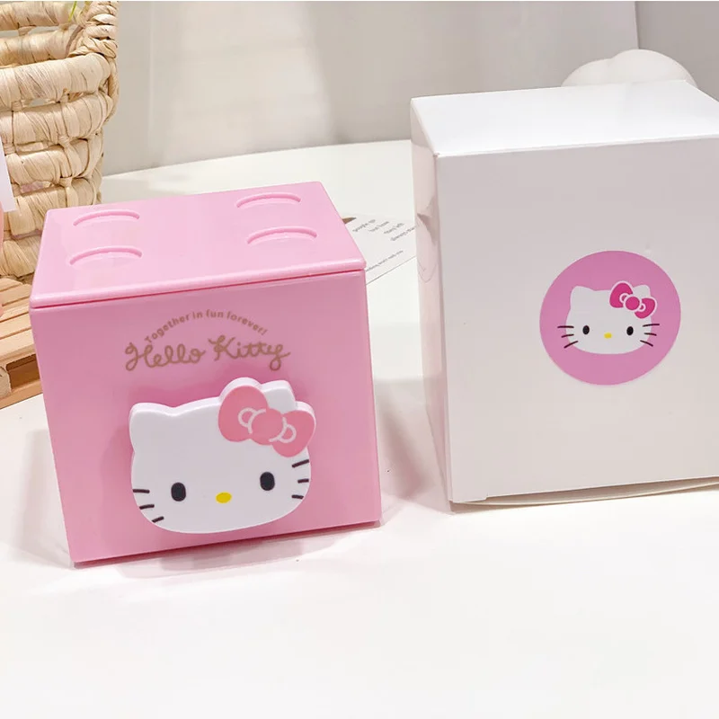 Коробка для хранения Hello Kitty квадратный строительный блок мини-ящик милый