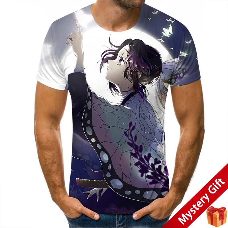

Summer Manga Kimetsu No Yaiba Tops 3D Demon Slayer Anime T Shirt For Men Streetwear ropa hombre Clothing Tee camiseta masculina
