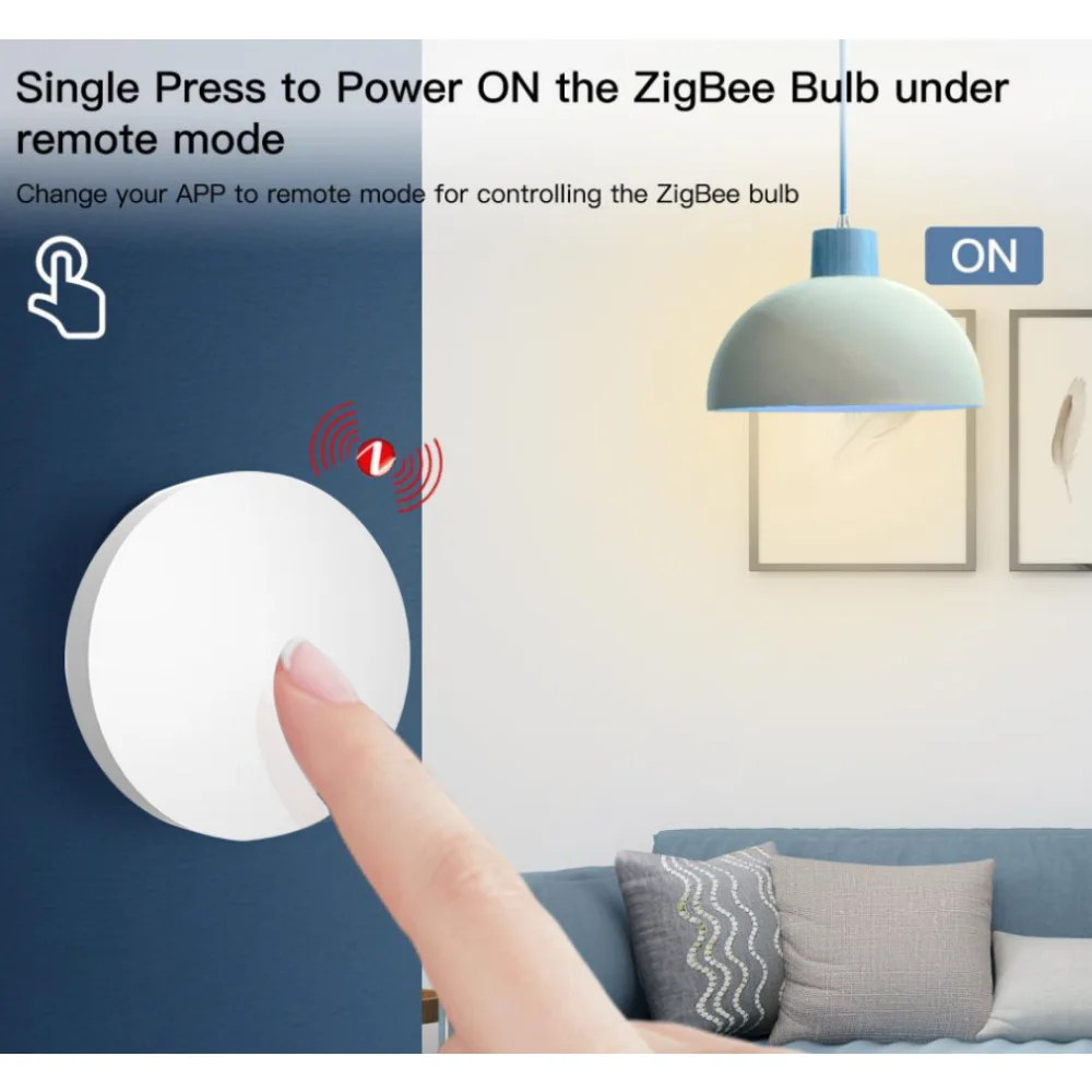 Tuya Wireless Button Zigbee Scene Switch Remote Dimmer Add Intelligence Under Smart Button Scenario Mode for Various Scenes enlarge