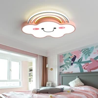 modern simple childrens room lamp boy girl nordic creative cartoon rainbow cloud princess bedroom led ceiling small room lamp