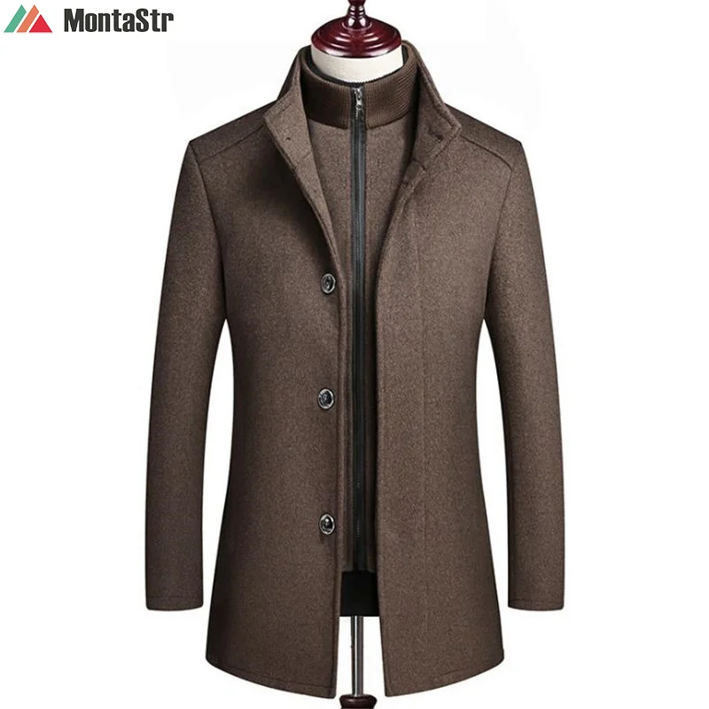 

Зимнее женское приталенное плотное теплое пальто с регулируемым жилетом, мужские шерстяные куртки, Мужская брендовая одежда