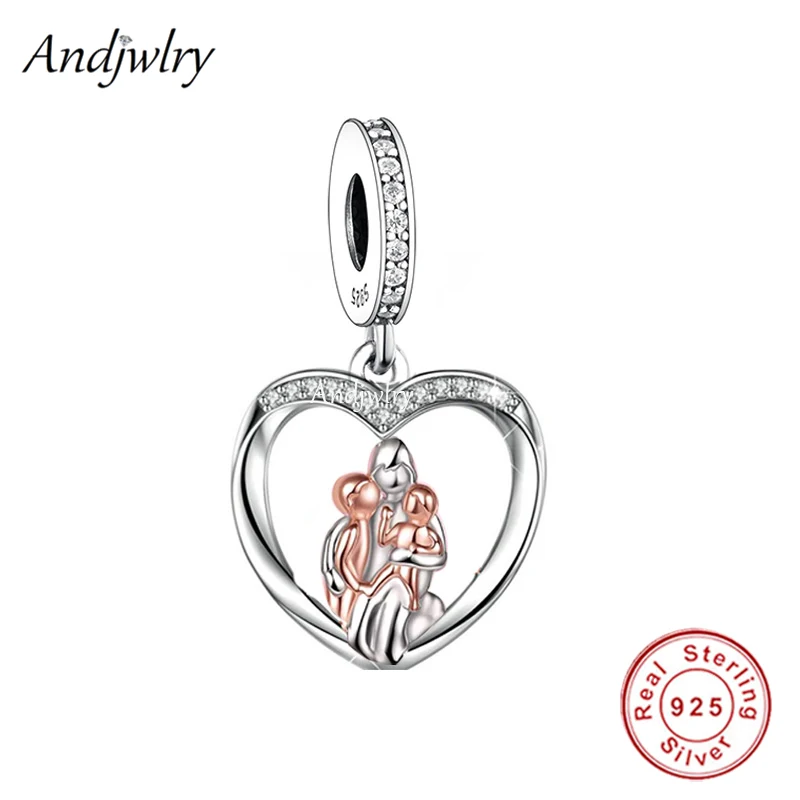 

Подвеска для браслета из серебра 925 пробы, оригинальный браслет из бусин и браслета для семьи матери и ребенка, ювелирные изделия Berloque