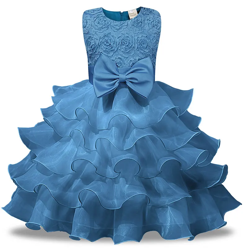 

[6 colors/0-8Years] Kids Clothes Girl Dresses Summer Kids Dresses For Girls Sleeveless Lace Princess Dress Children Clothing