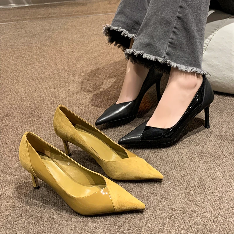 

Туфли женские на высоком каблуке, пикантные сандалии-шпильки, заостренный носок, модная обувь, дизайнерские, весна 2023