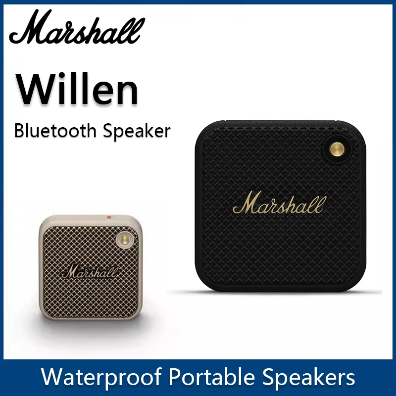 

Original Marshall Willen Bluetooth Speaker IP67 Waterproof/Built-in Mic/Stack Mode Portable Outdoor Sports Wireless Speakers