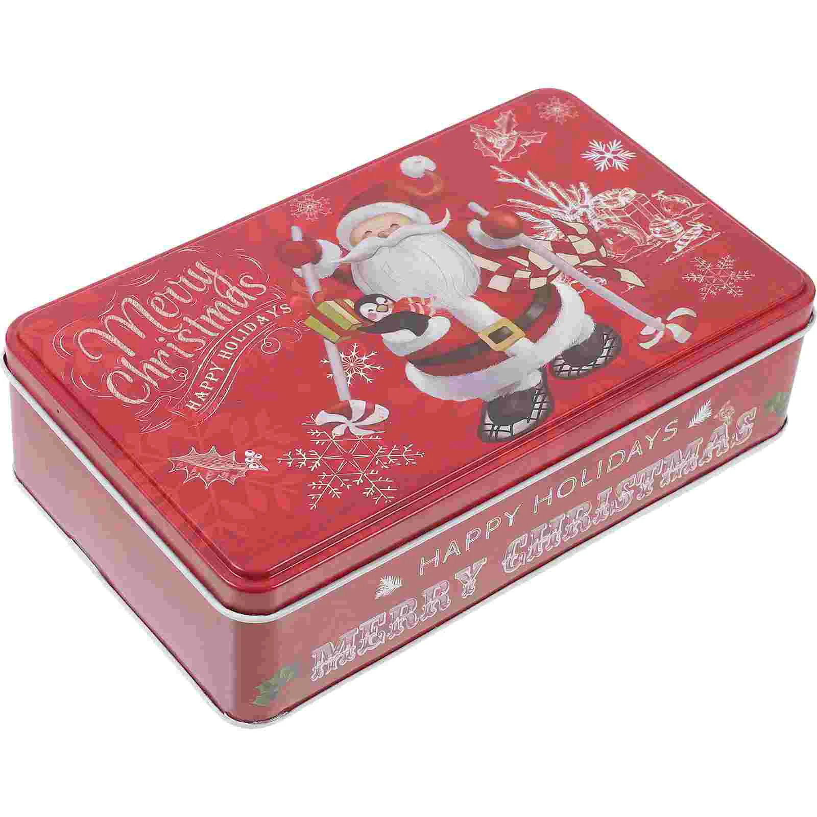 

Christmas Cookie Tins Xmas Metal Gift Box Empty Holiday Tins Candy Biscuit Box Containers Chocolate Biscuits Treat Box